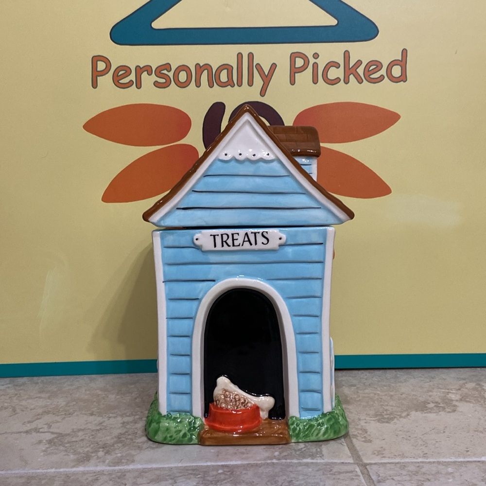 Blue Sky Clayworks “DOG HOUSE” Treat Jar